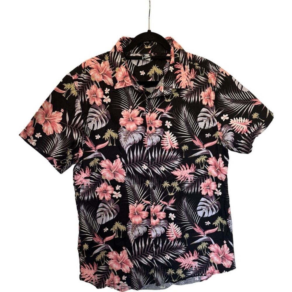 Neff Men's Tropical Floral Button-Up Shirt - Size Large